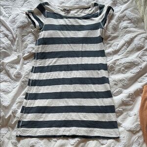 Striped Navy and White Dress
